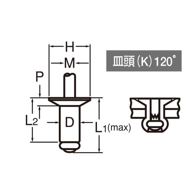 ＳＳＫ＊＊ＳＳＢＳ（皿頭　ステンレス-ステンレス）53SSBS