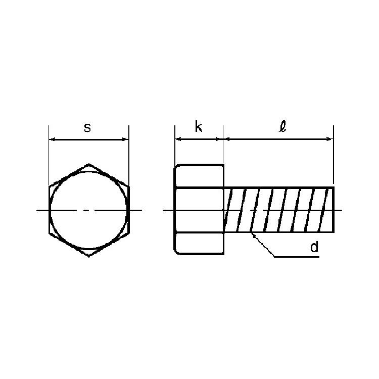 ピ−ク　六角ボルト　12　X　樹脂　生地　70