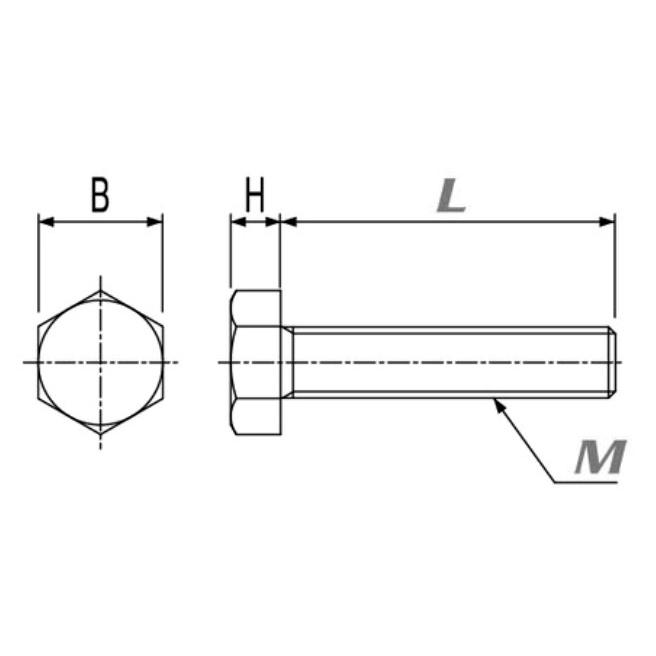 ＰＴＦＥ　六角ボルト　X　20　樹脂