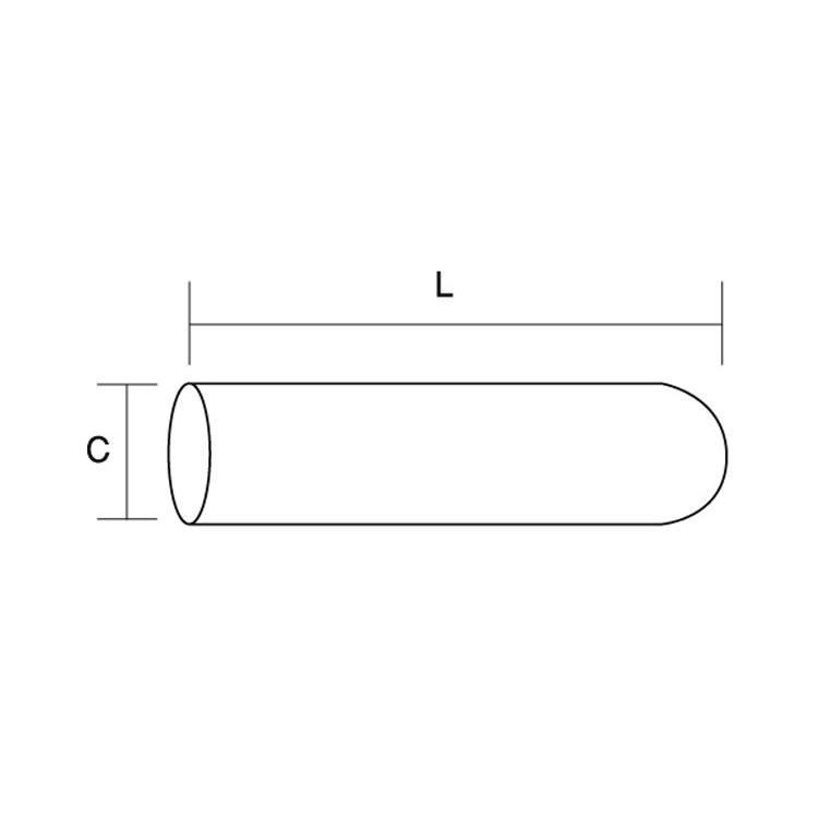 丸先カバー 樹脂着色　白 樹脂  5X15 【パック商品　50本入】｜nejikuru｜03