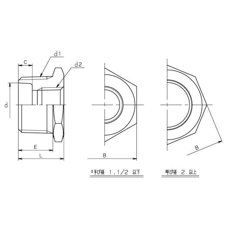 径違いブッシング（PB（KITZ 10A X 8A ステンレス 生地 【1本入