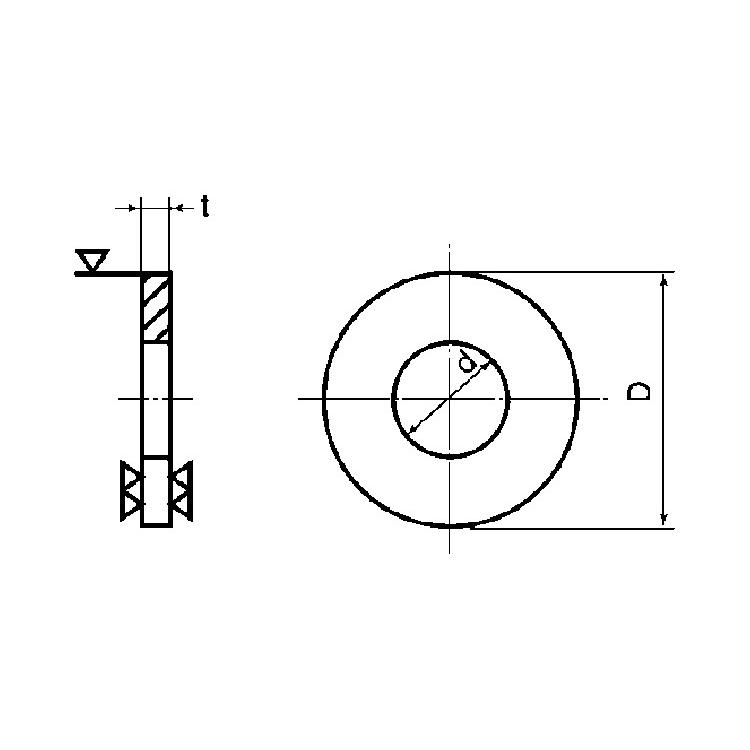 丸ワッシャー（特寸  40X80X2.0 鉄 ユニクロ 【50本】人気モデル