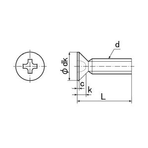鉄 (+)皿小ねじ(全ねじ) M2.3x5 三価クロメート 【100個入 鉄 (+)皿小ねじ(全ねじ) M2.3x5 三価クロメート 【100個入
