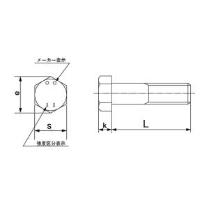 10.9　六角ボルト(半)　M14x220　生地