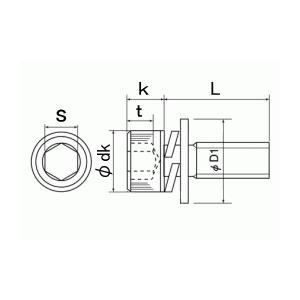 ステンレス キャップP=3 M8x40 【1個入】｜nejinejikun｜02