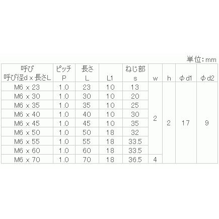 鉄 JCB-A(プラマイ) M6x23 ブロンズ 【300個入】｜nejinejikun｜03