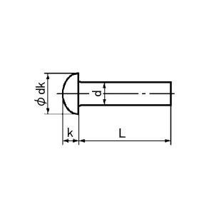 アルミ 丸リベット 5x12 【700個入】 : ねじねじクンYahoo!店 - 通販