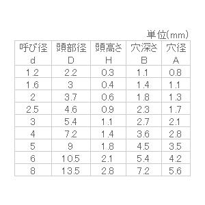 【海外正規品】 鉄 平中空リベット 2.5x20 三価クロメート 【1500個入】