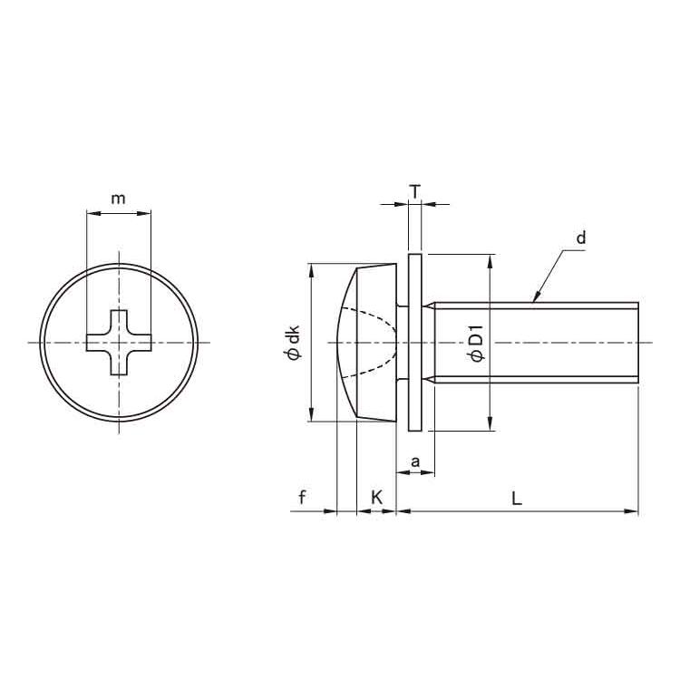 （＋）バインドＰ＝１【1000個】(+)バインドP=1  3 X 10 標準(または鉄)/生地(または標準)｜nejinetshop｜03