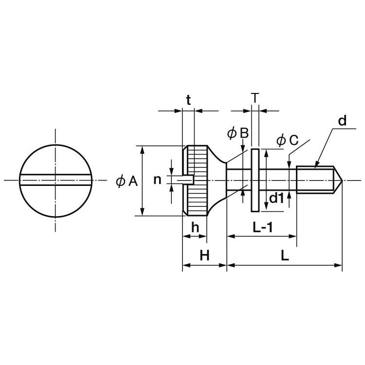 （−）化粧ビスＰ＝ＮSUS　ケショウビスP=N　X　ステンレス(303、304、XM7等)　生地(または標準)　21