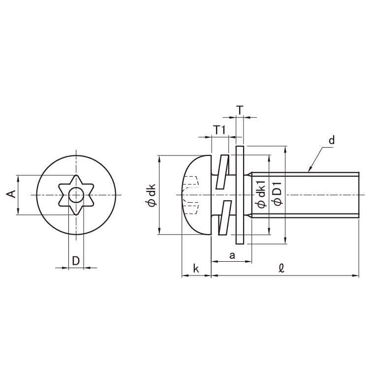 ＴＲＸタンパー（ナベＰ＝４【2000個】ステンTRXタンパーナベP4  3 X 10 ステンレス(303、304、XM7等)/ＢＫ(ＳＵＳ黒染め)｜nejinetshop｜03