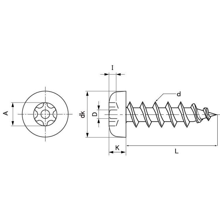 ＴＲＸタンパー（Ａナベ【2200個】TRXタンパー(Aナベ  3 X 8 標準(または鉄)/三価ホワイト｜nejinetshop｜03