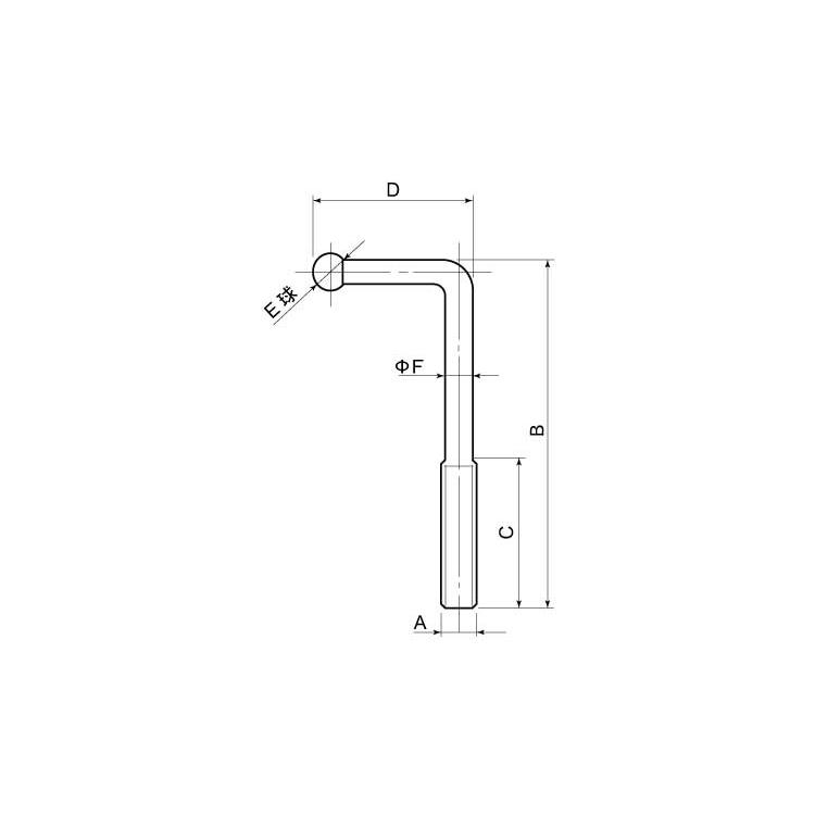 玉ツキダイオレ釘（Ｎ付タマツキダイオレクギ　AS-　25-M5-60　ステンレス(303、304、XM7等)　生地(または標準)