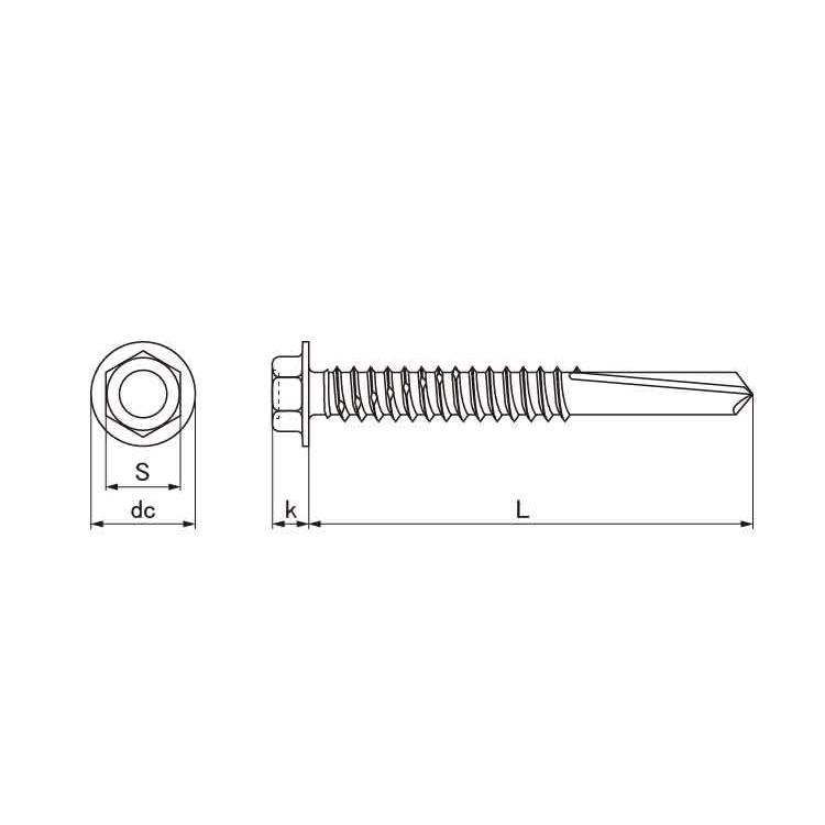 キリーン（六角）キリーン6カク　X　90　標準(または鉄)　ラスパートシルバー