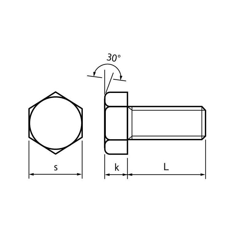 六角ボルト（全6カクBT(ゼン　X　10　標準(または鉄)　ユニクロ
