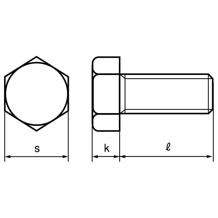 六角ボルト（全ねじ（細目BT(ゼン(B36(P2.0　24X140(ホソメ　ステンレス(303、304、XM7等)　生地(または標準)