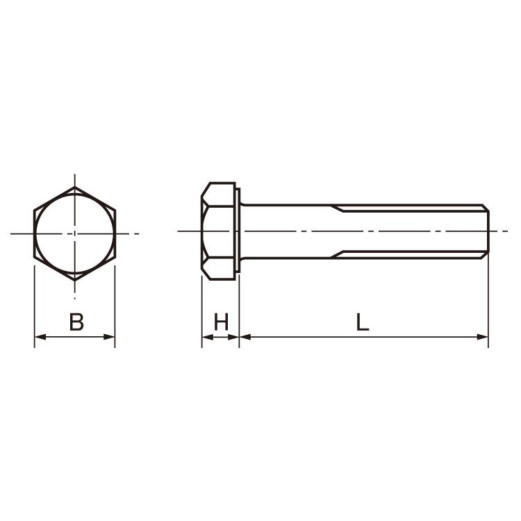 六角ボルト（ＵＮＣ【5個】ステン6カクBT(UNC  3/ 4-10X6"1/4 ステンレス(303、304、XM7等)/生地(または標準)｜nejinetshop｜03