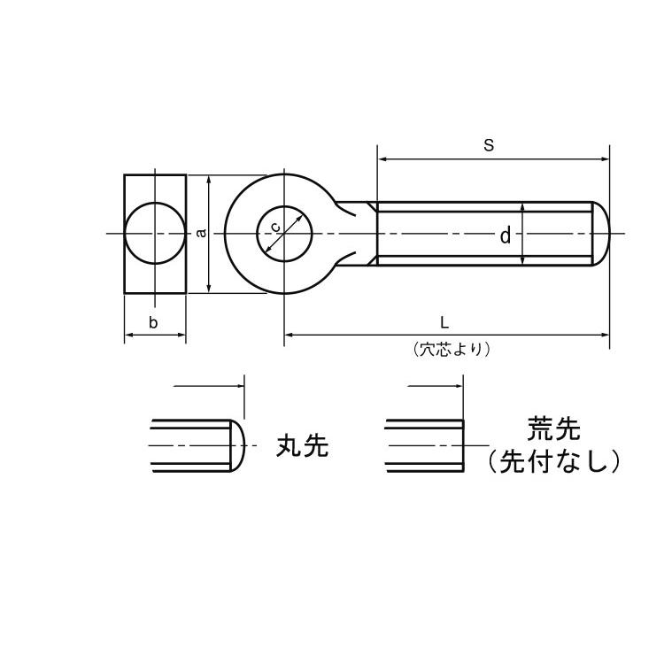 デンデンボルト（ウィット）SUS　デンデンBT　8X50　ステンレス(303、304、XM7等)　生地(または標準)