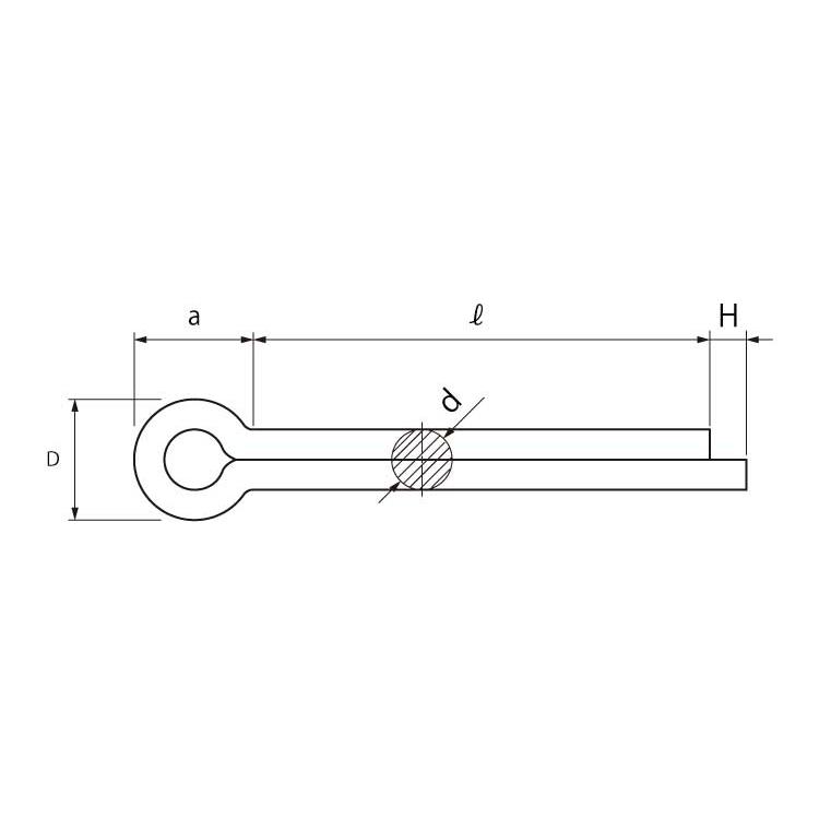 割ピン【200個】ワリピン  5.5 X 75 標準(または鉄)/三価ホワイト｜nejinetshop｜03