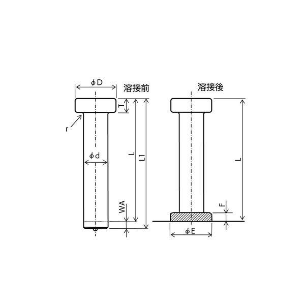 頭付スタッド（STK−1【2個】アタマツキスタッド(ダイヘン