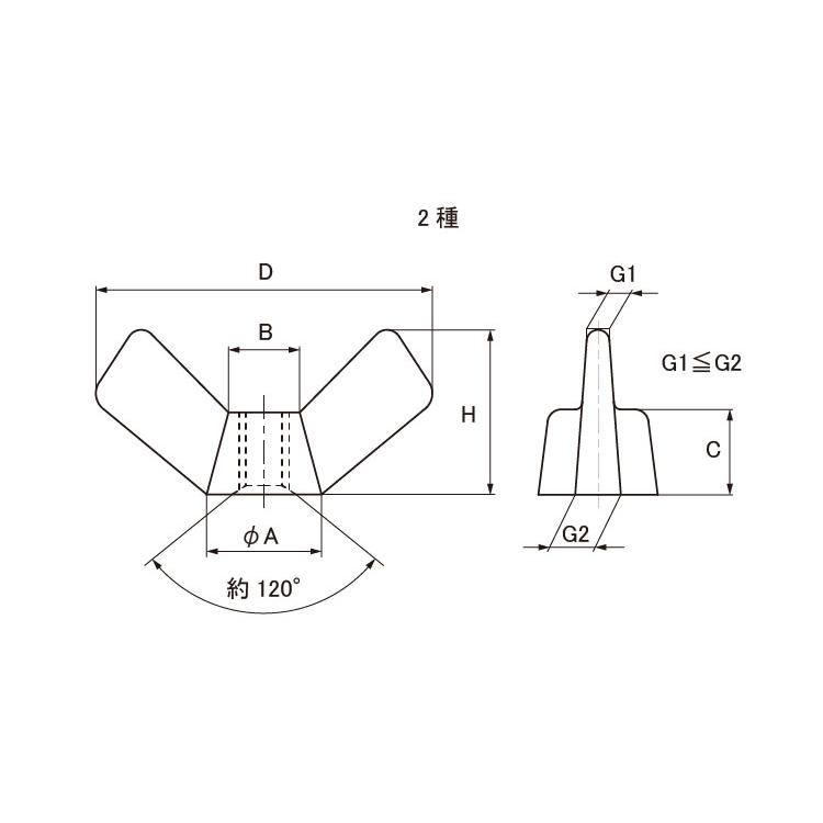 在庫品即発送 冷間蝶ナット（Ｈ）【450個】レイカンチョウN(H) D=31 M6 標準(または鉄)/ニッケル