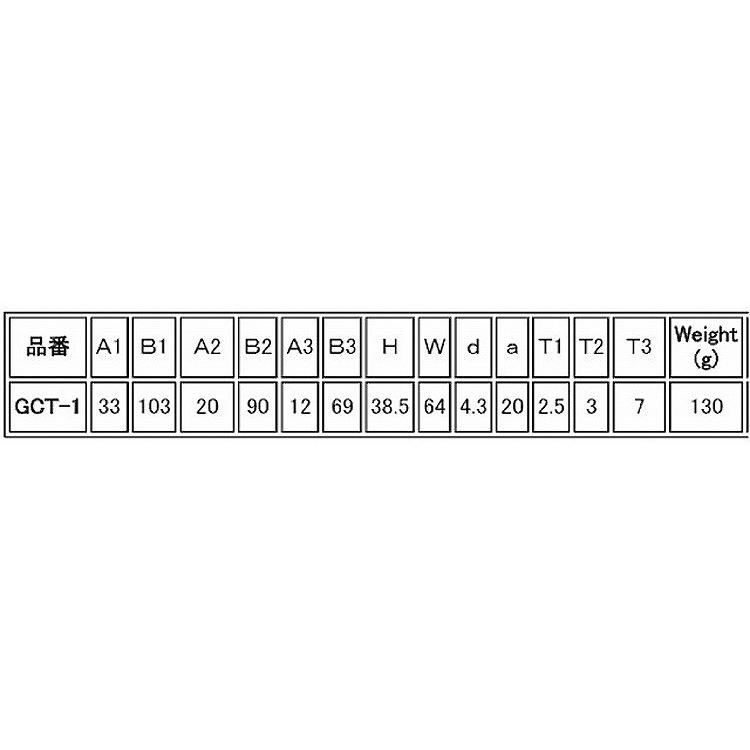 上げ蓋取手アゲフタトッテ　GCT-1　ステンレス(303、304、XM7等)　生地(または標準)