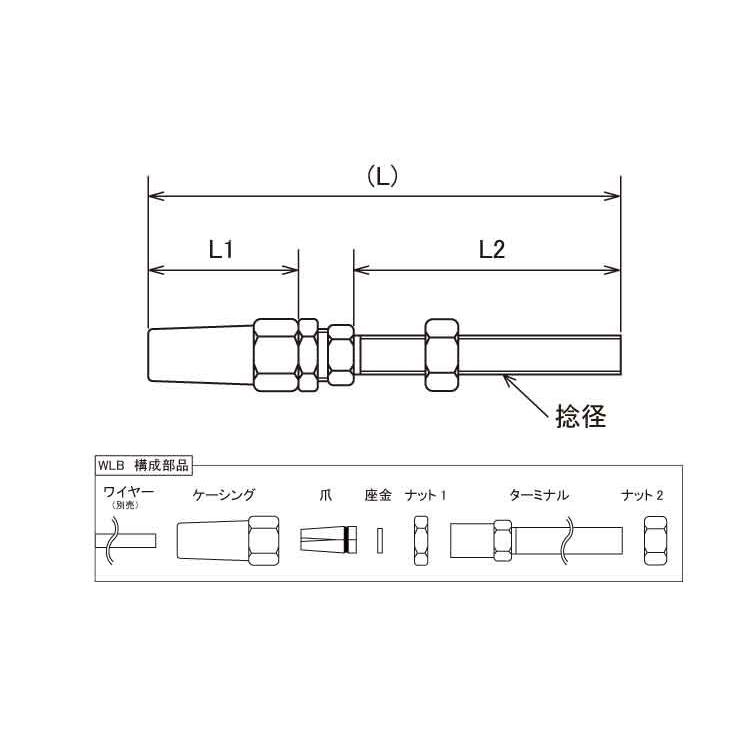  WLB-3 【アクセント】 ＳＵＳ３１６/生地(または標準)