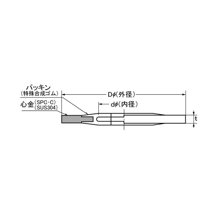 シールワッシャー（キーパー製【500個】シールW(テツ  W-3 標準(または鉄)/生地(または標準)｜nejinetshop｜03