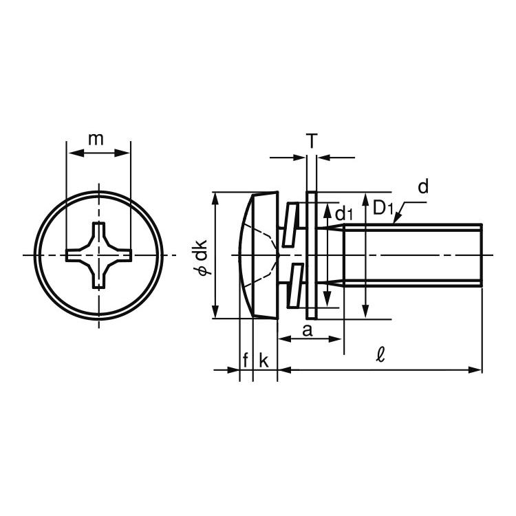 （＋）バインドＩ＝３【51個】(+)バインドI=3  2 X 12 標準(または鉄)/クロメート｜nejinetshop｜03