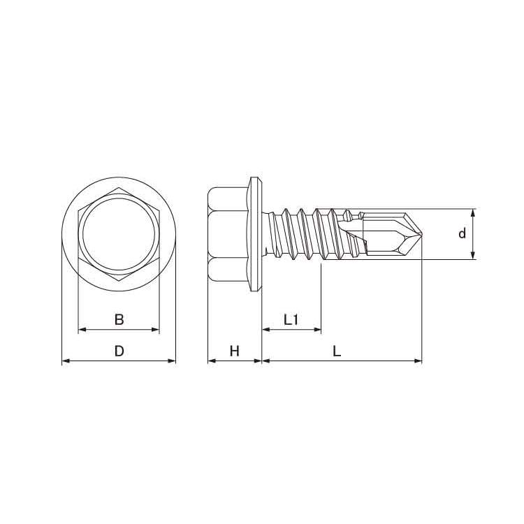 ＪＰ（ＨＥＸ【17個】JP(HEX  5 X 19 標準(または鉄)/三価ホワイト｜nejinetshop｜03