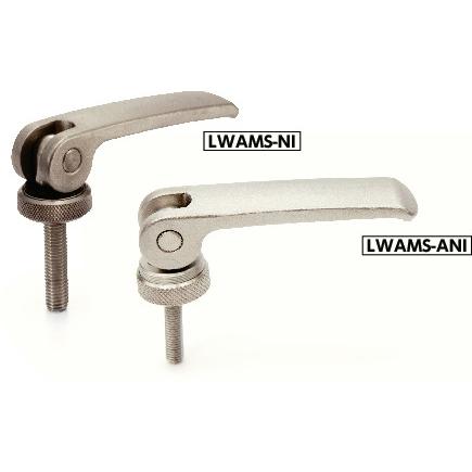 カムレバー（おねじ） - 調整タイプ - オールステンレス製 LWAMS101M840ANI 【1個】LWAMS-101-M 8-40-ANI 鍋屋バイテック(NBK)