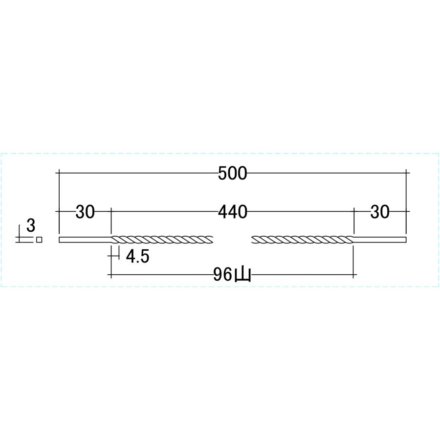 角棒　ステンレス 3×3×500mm　スパイラル ツイスト ねじり加工　3x3 |  | 05