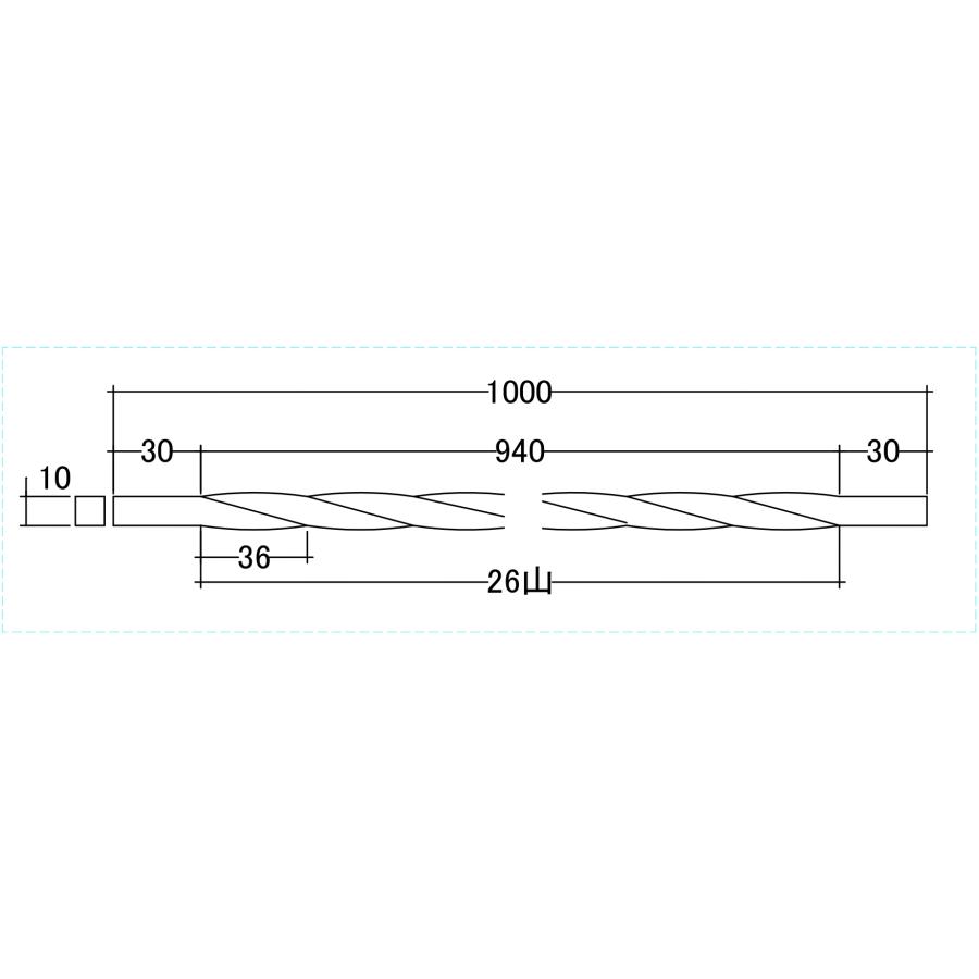 角棒　ステンレス 10×10×1000mm　スパイラル ツイスト ねじり　10x10 |  | 02