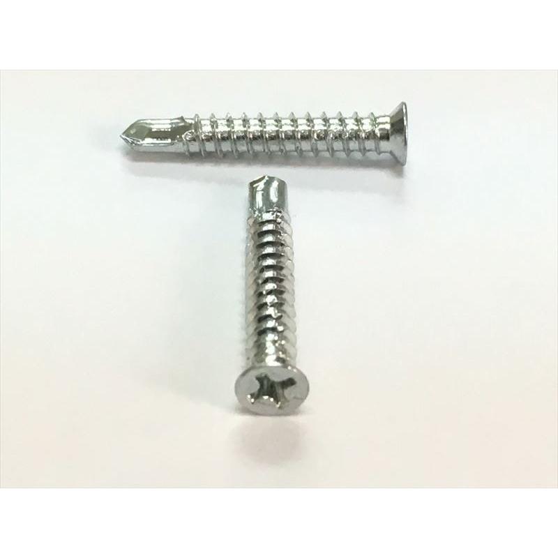 鉄 メッキ品 ドリルビス D=6 特皿 ピアスビス M4x19mm （10本単位 バラ