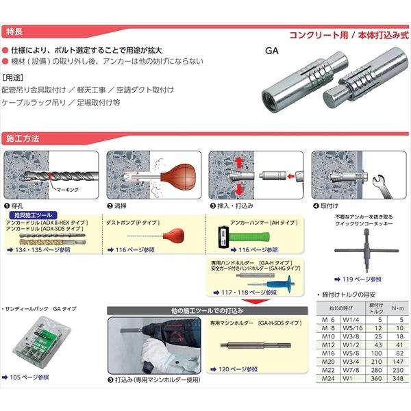 ステンレス グリップアンカー SGA-40 小箱 (50本入) W1/2用 4分 四分