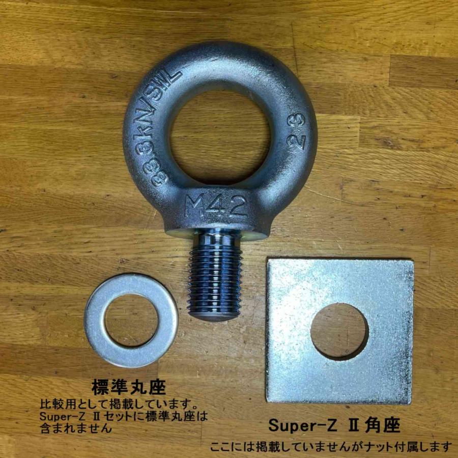 アイボルトM42 未使用品 M42アイボルトSuper-Z II型(角座増強版) 埋込セット : ねじ各種と