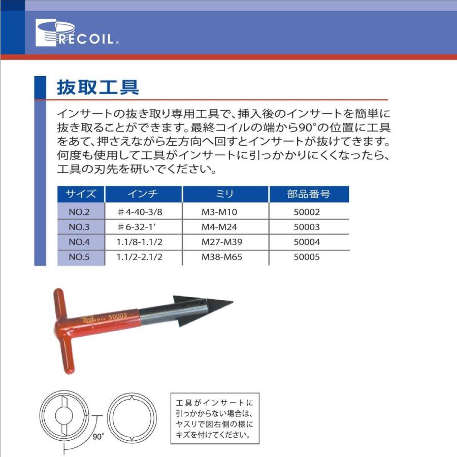リコイル抜取工具 M4〜M24(50003) : ねじ各種とリコイルのnejiya.jp
