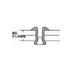 ブラインドリベット(丸頭)　スチールフランジ＋スチールシャフト　NS63　(1000入り)｜nejiya-jp｜03
