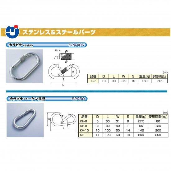カラビナ（ナット付） K-2 : ねじ各種とリコイルのnejiya.jp - 通販