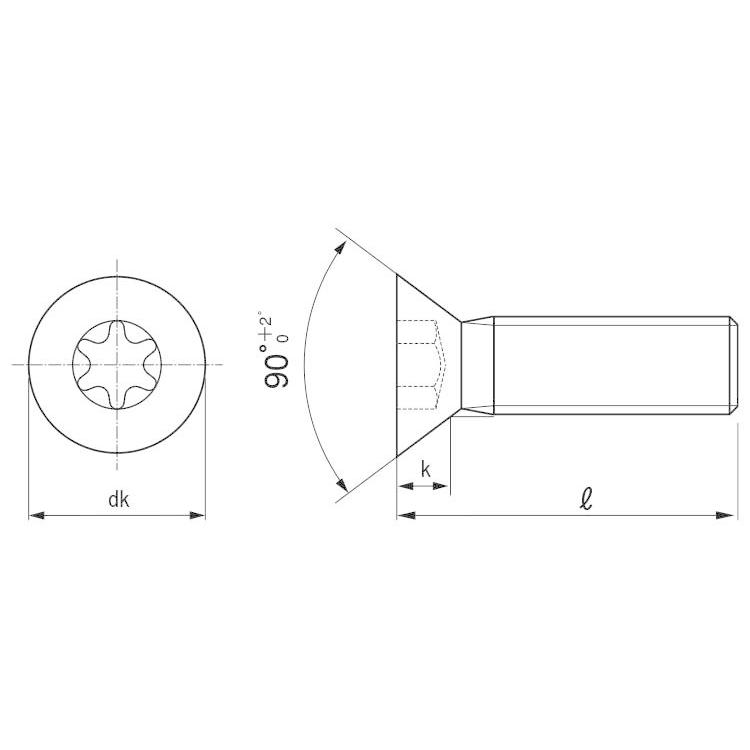 ステンレス (トルクス) サラ小ねじ M2 (太さ=2mm)×長さ=8mm ステンレス (トルクス) サラ小ねじ M2 (太さ=2mm)×長さ=8mm