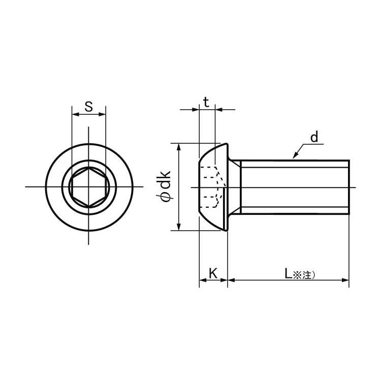 高強度の鉄[SCM435]/シルバーメッキ ボタンキャップ [SSS規格] (半ねじ) M10 (太さ=10mm)×長さ=65mm　【 バラ売り ： 2本入り 】｜nejiya｜04