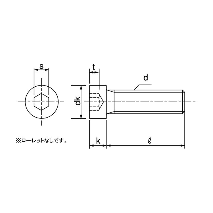 M8X16 小頭ﾛｰﾍｯﾄﾞCAP 鉄(SCM435) 生地(標準) - ネジ・釘・金属素材