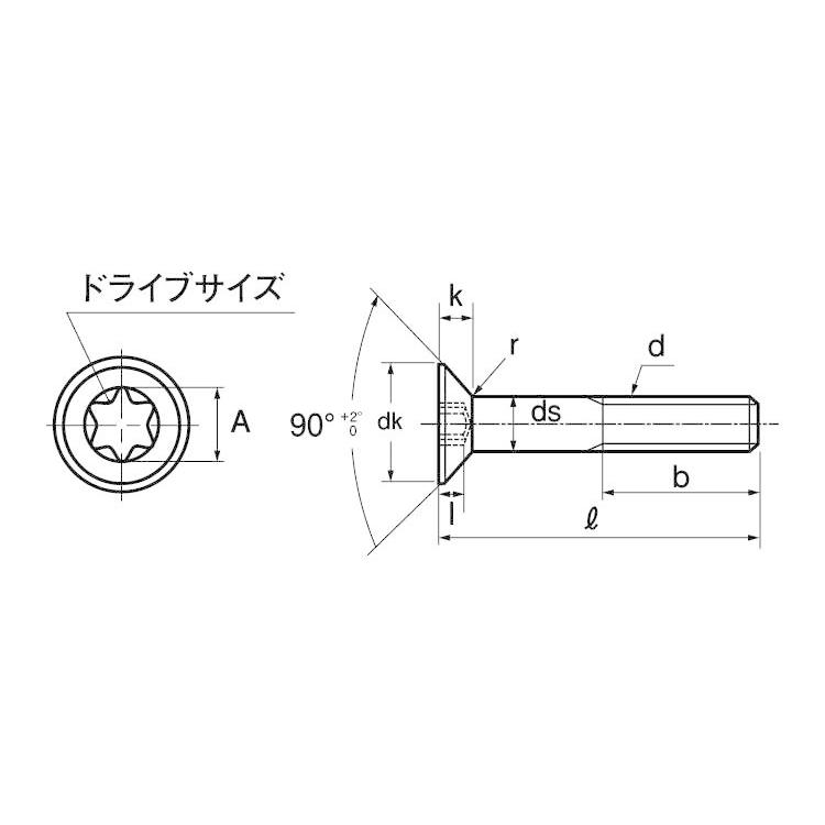 高強度の鉄[SCM435](黒染加工) (トルクス) サラキャップ [日産ネジ製