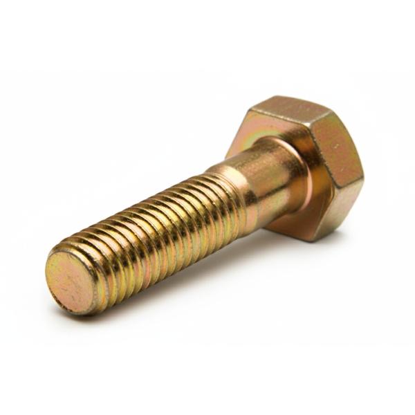 鉄/クロメート(黄褐色メッキ) 六角ボルト (半ねじ) M16 (太さ=16mm)×長