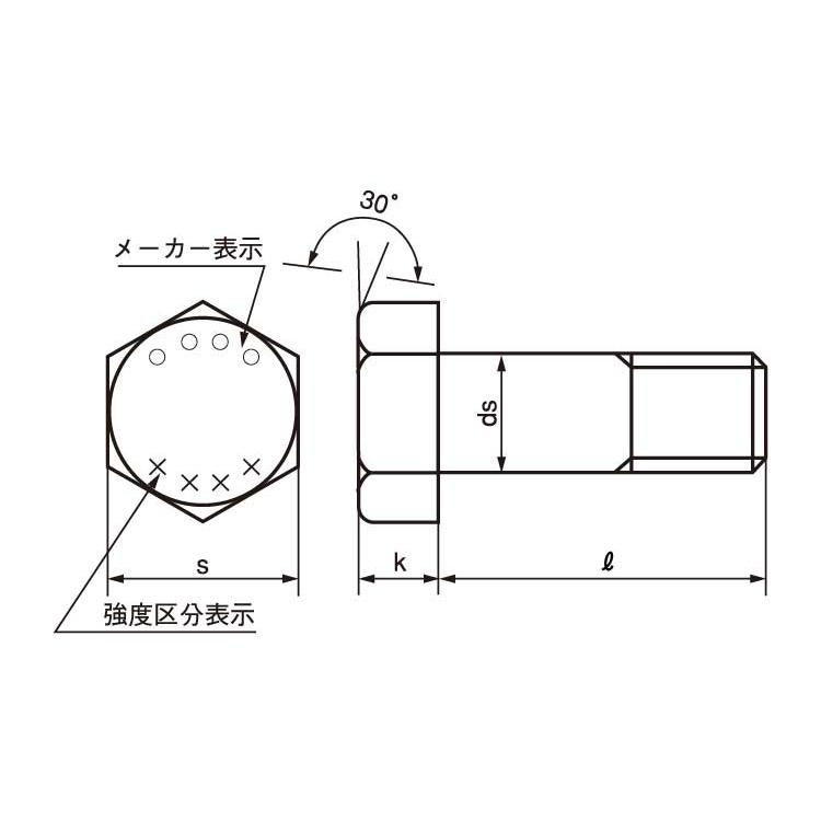 【美品】どっちが強い？！１〜25➕61 高強度の鉄[SCM435](黒染加工) 六角ボルト [強度区分：12.9] (全ねじ