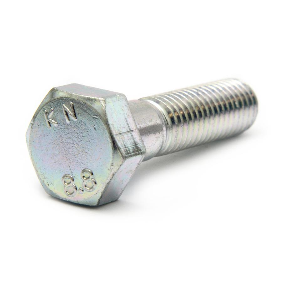 鉄/シルバーメッキ 六角ボルト [強度区分：8.8] (半ねじ) M8 (太さ=8mm