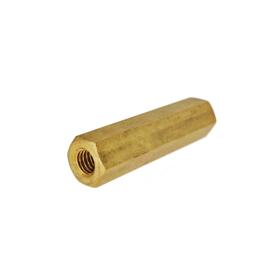 真鍮(低カドミ) 高ナット (全ねじ) M16 (太さ=16mm)×長さ=30mm 【 バラ