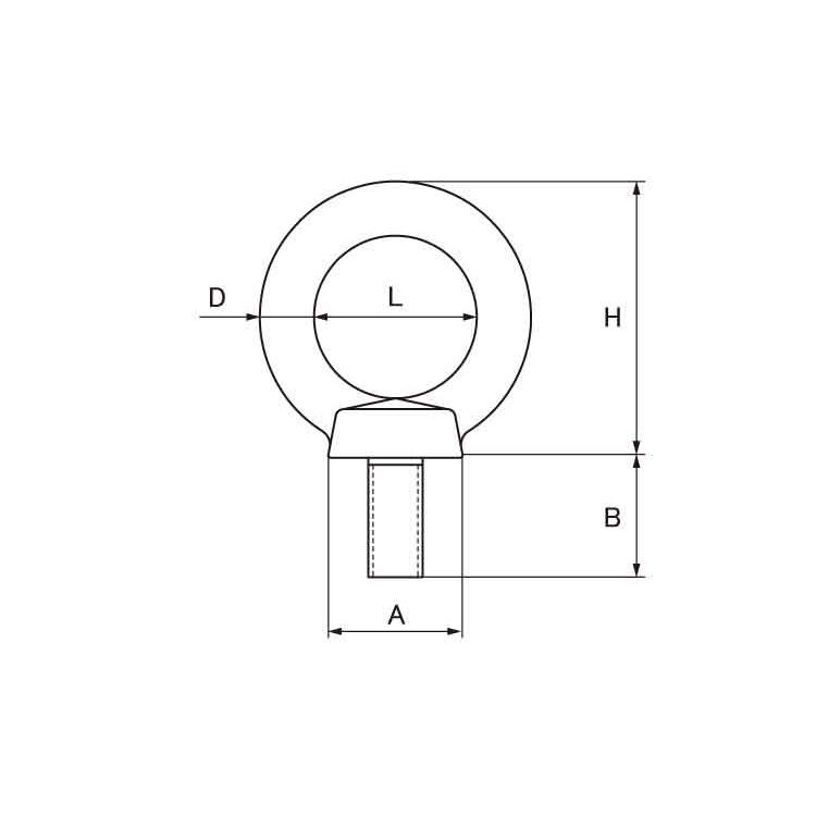 ステンレス アイボルト M4 (太さ=4mm)用 【 バラ売り ： 1本入り