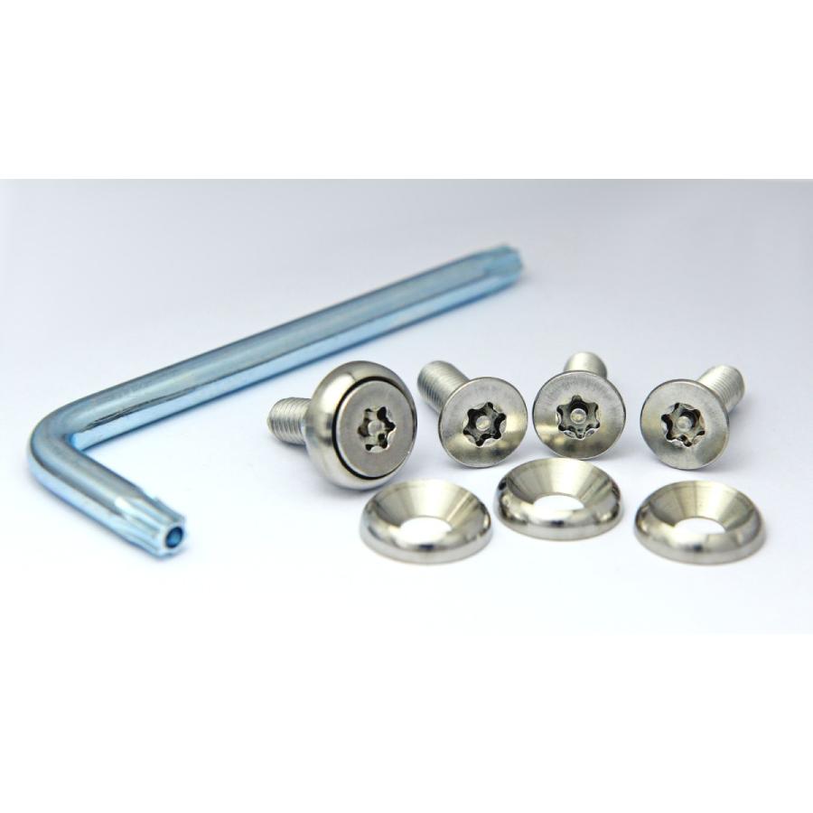 ナンバープレート用ボルト ピン・トルクスサラ ステンレス