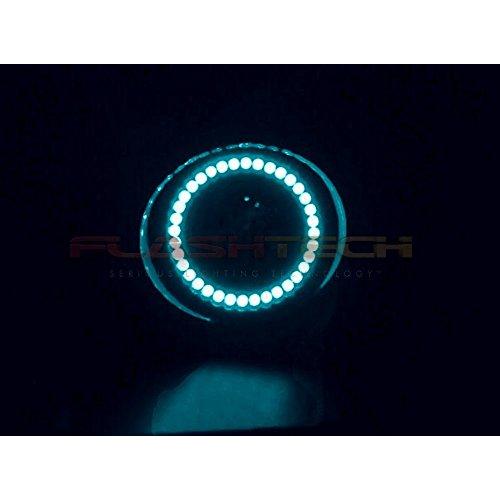 Exynos FLASHTECH for Jeep Patriot 07-10 V .3 FusionカラーチェンジRGBマルチカラー外部マウント防水LED Halo Ring Fog Light Kit with IR Remote